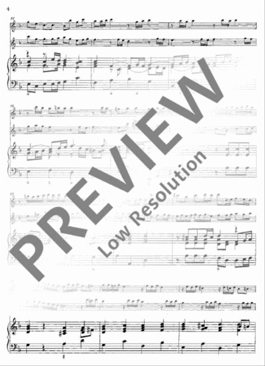 Trio Sonata in D minor Flute scores gallery preview page 7