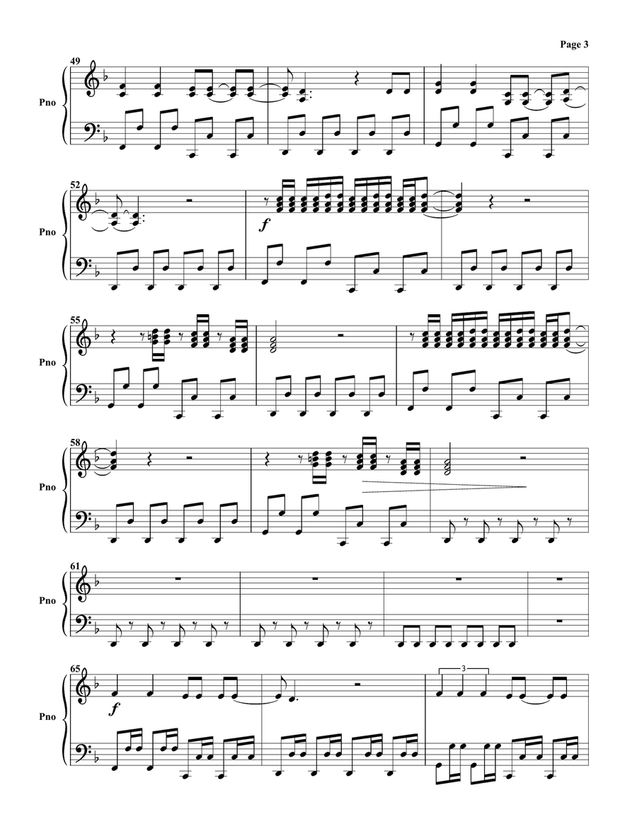 Blue Monday Blue Monday Piano Solo scores gallery preview page 3