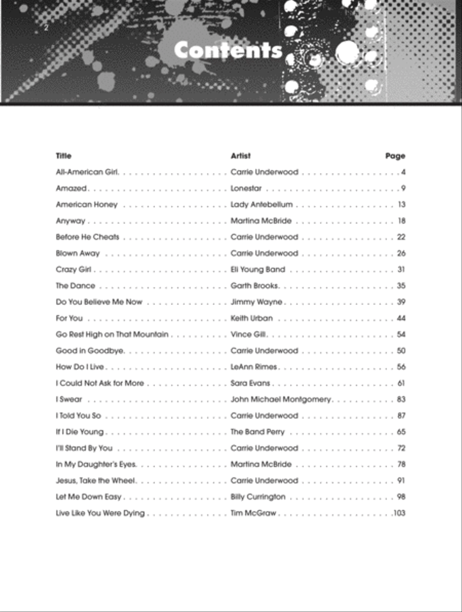 The Giant Book of Country Sheet Music Easy Piano scores gallery preview page 3