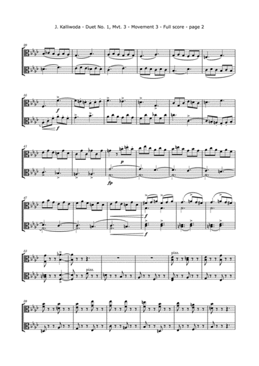 Kalliwoda, J. - Duet No.1, Mvt. 3, Op. 70 for Two Violas image number null
