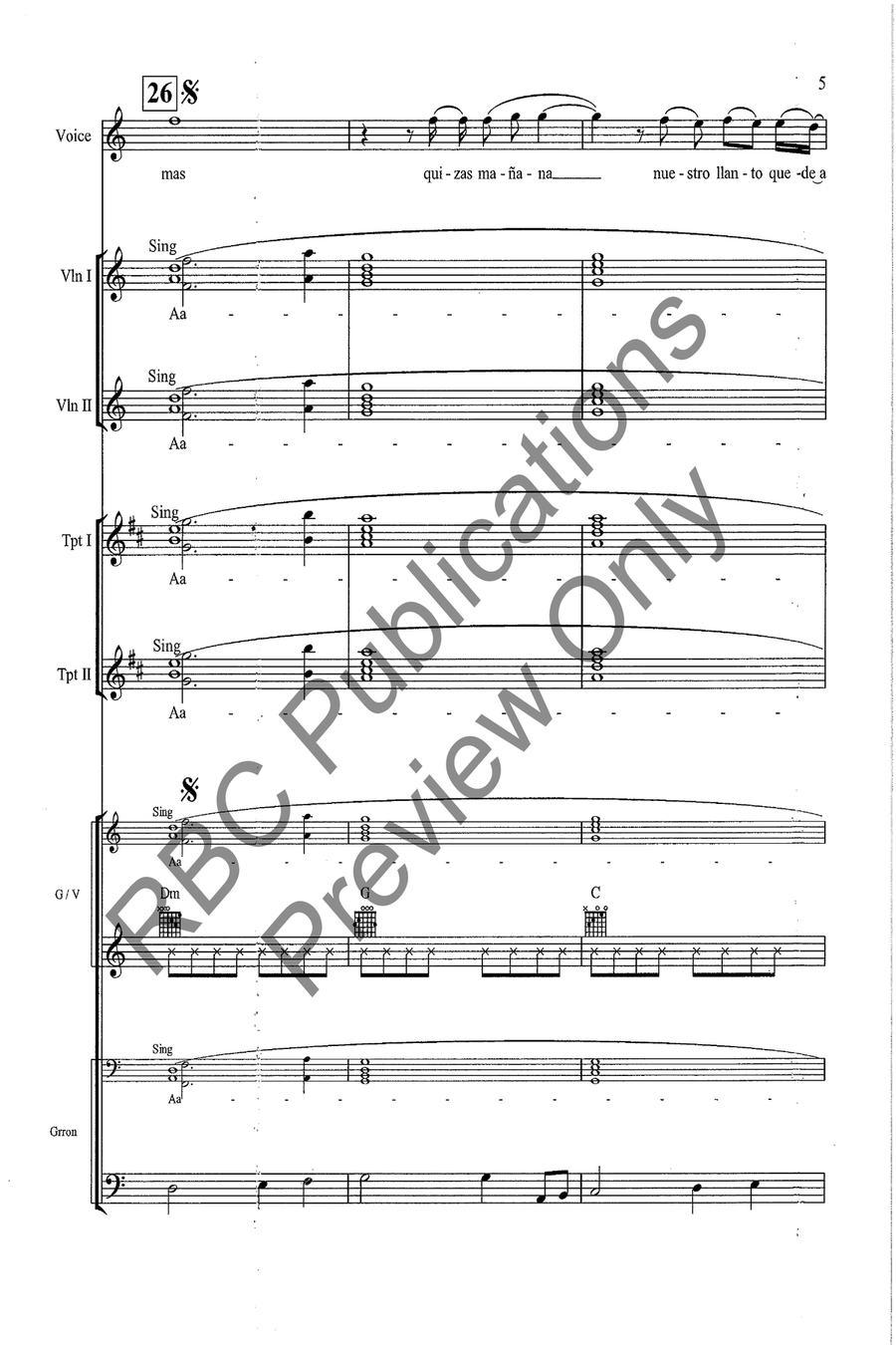 Y Volvere Voice scores gallery preview page 7