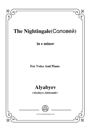 Alyabyev-The Nightingale(Соловей) in e minor, for Voice and Piano