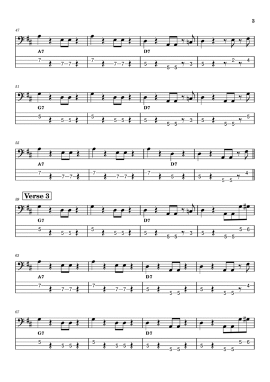 Midnight Special Midnight Special Guitar Tablature scores gallery preview page 3