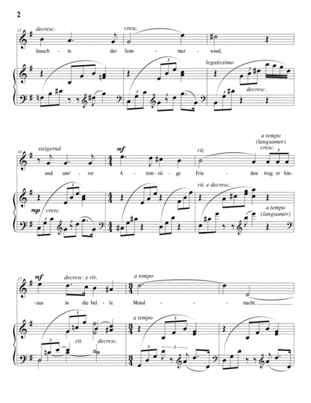 MARX: Selige Nacht (transposed to G major)