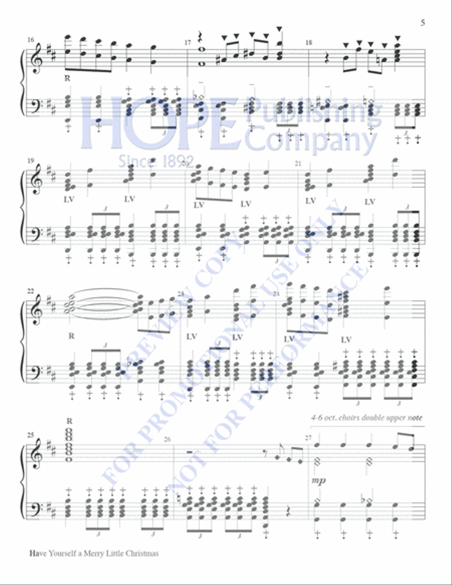 Have Yourself A Merry Little Christmas 5-Octaves scores gallery preview page 4