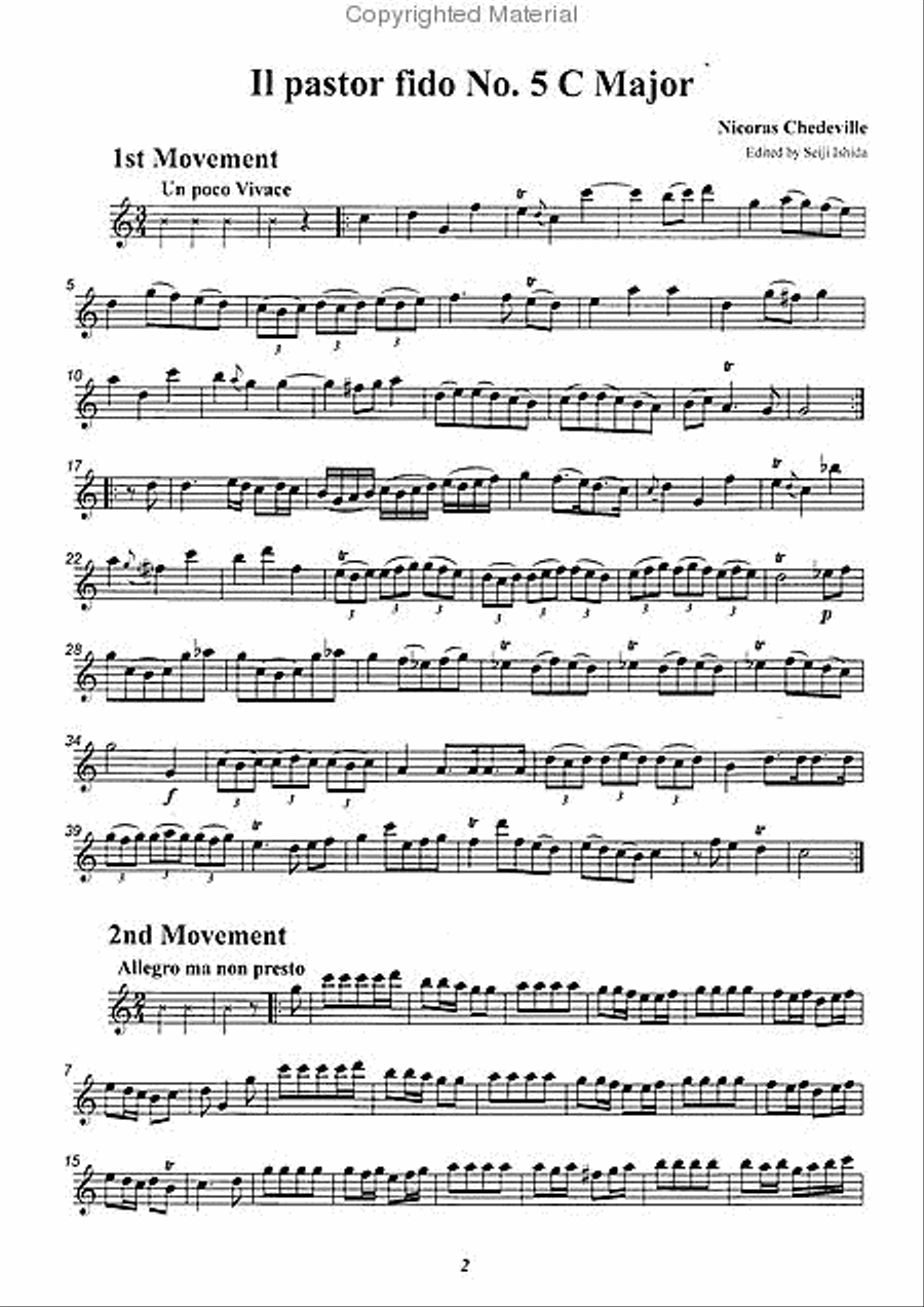 Il pastor fido No. 5 in C Major