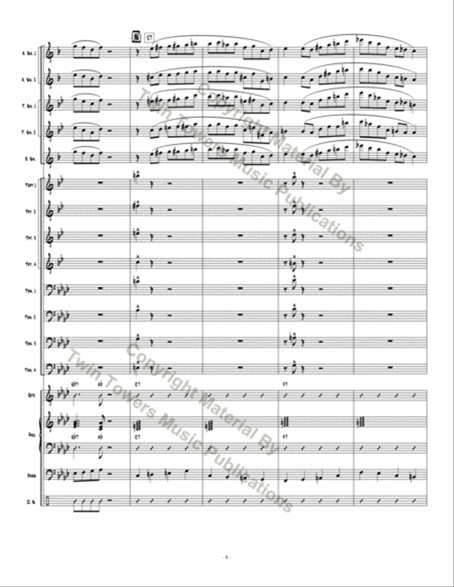 Don't Get Caught Don't Get Caught Jazz Ensemble scores gallery preview page 8