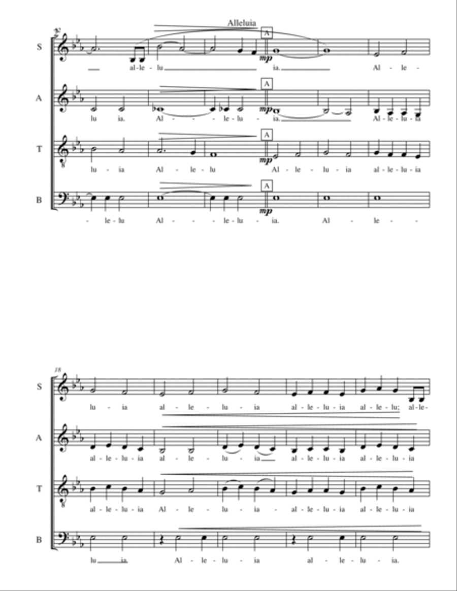 Alleluia 4-Part scores gallery preview page 2