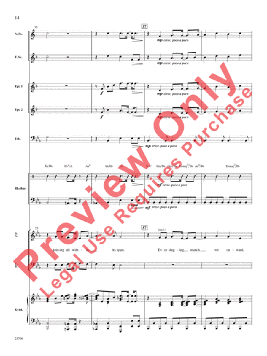 Joyful, Joyful, We Adore Thee Choir scores gallery preview page 15
