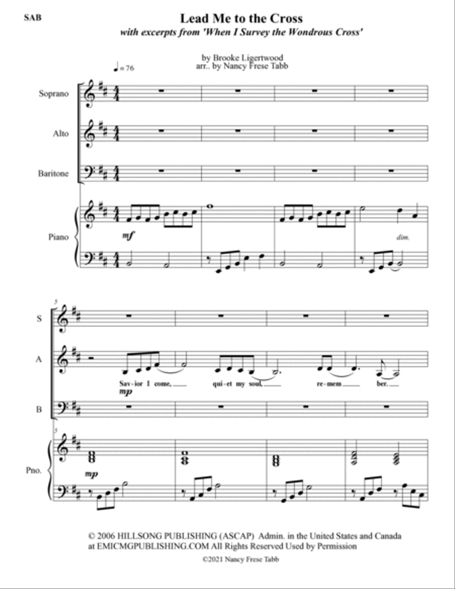 Lead Me To The Cross Lead Me To The Cross 3-Part scores gallery preview page 2