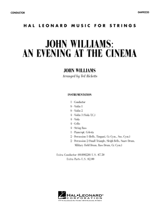 Book cover for John Williams: An Evening At The Cinema (arr. Ted Ricketts) - Full Score