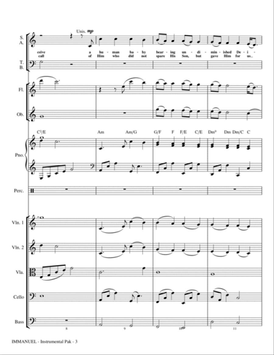 Immanuel (arr. John Purifoy) - Score Choir scores gallery preview page 3
