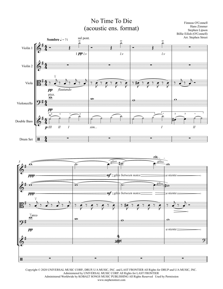 No Time To Die Small Ensemble scores gallery preview page 1