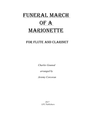 Book cover for Funeral March of a Marionette for Flute and Clarinet