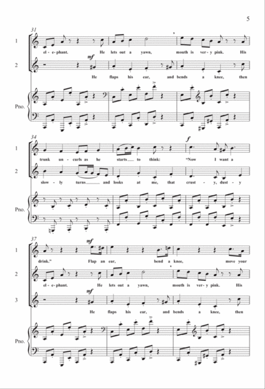 A Trip to the Zoo: 2. The Elephant 3-Part scores gallery preview page 4