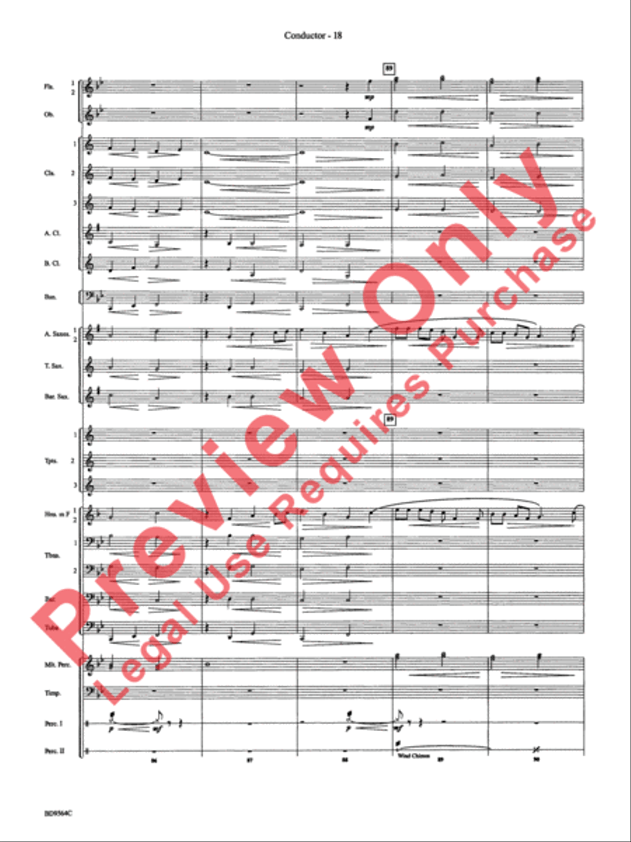 Where the Black Hawk Soars Concert Band scores gallery preview page 21