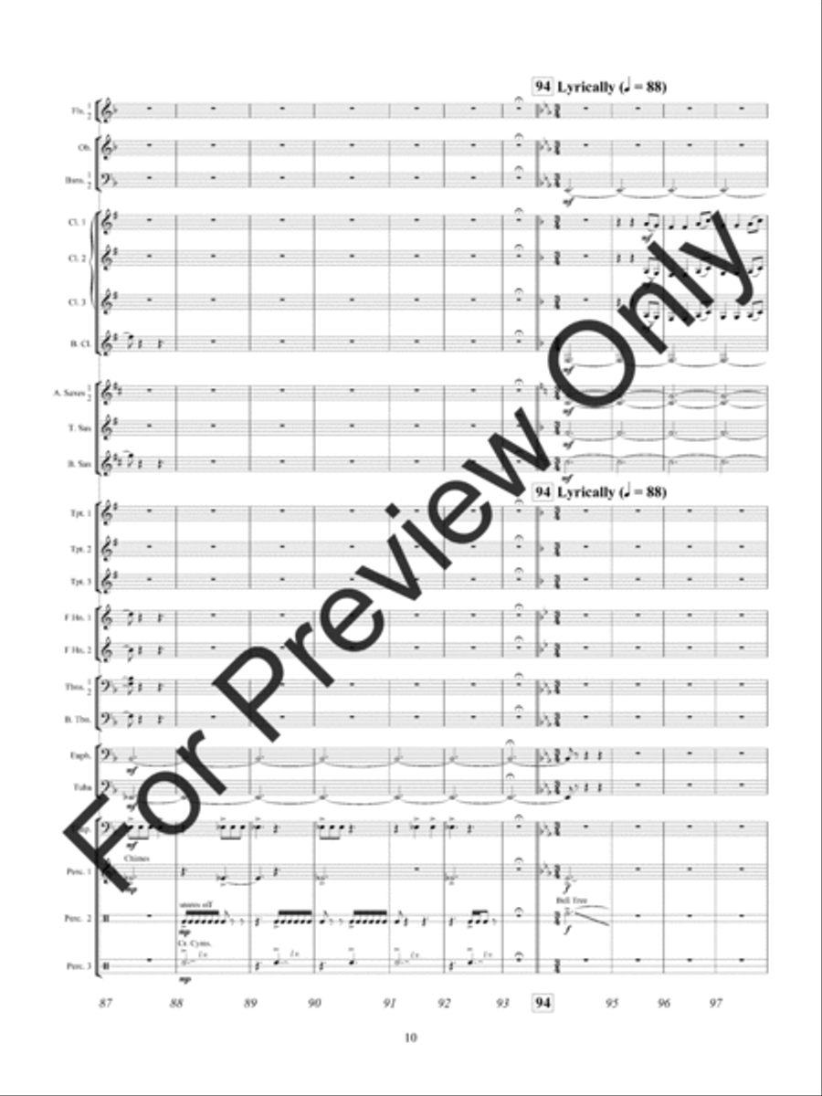 American Hymn Tune Sketches Concert Band scores gallery preview page 13