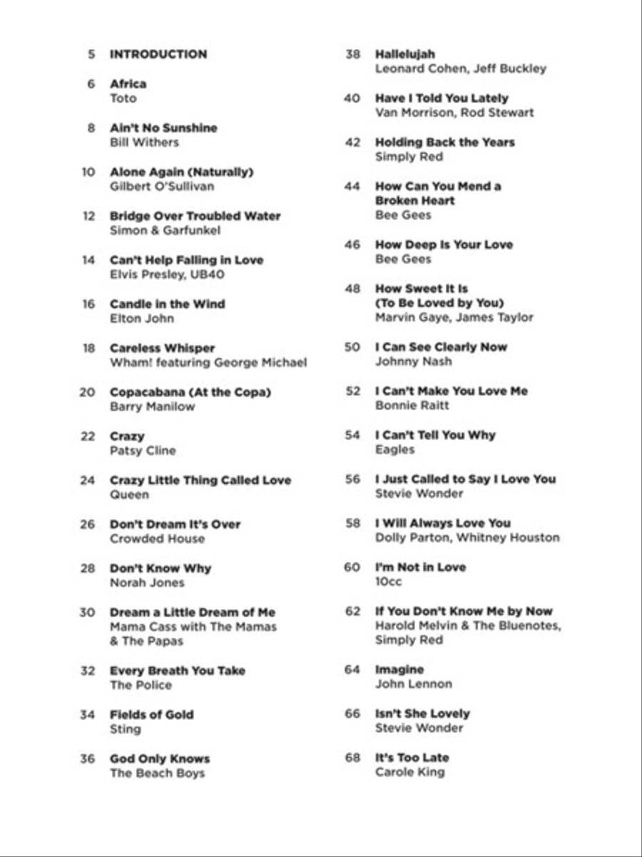 Pop Standards – Super Easy Songbook Easy Piano scores gallery preview page 2