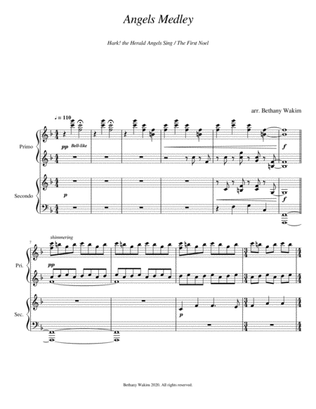 Book cover for Angels Medley (1 piano, 4 hands duet)