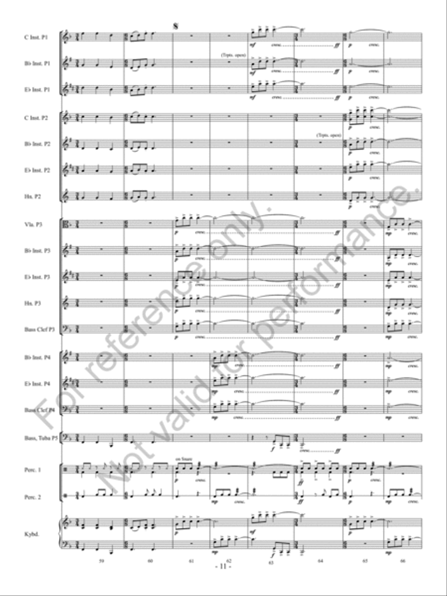 Variations On An African Hymnsong Concert Band scores gallery preview page 12