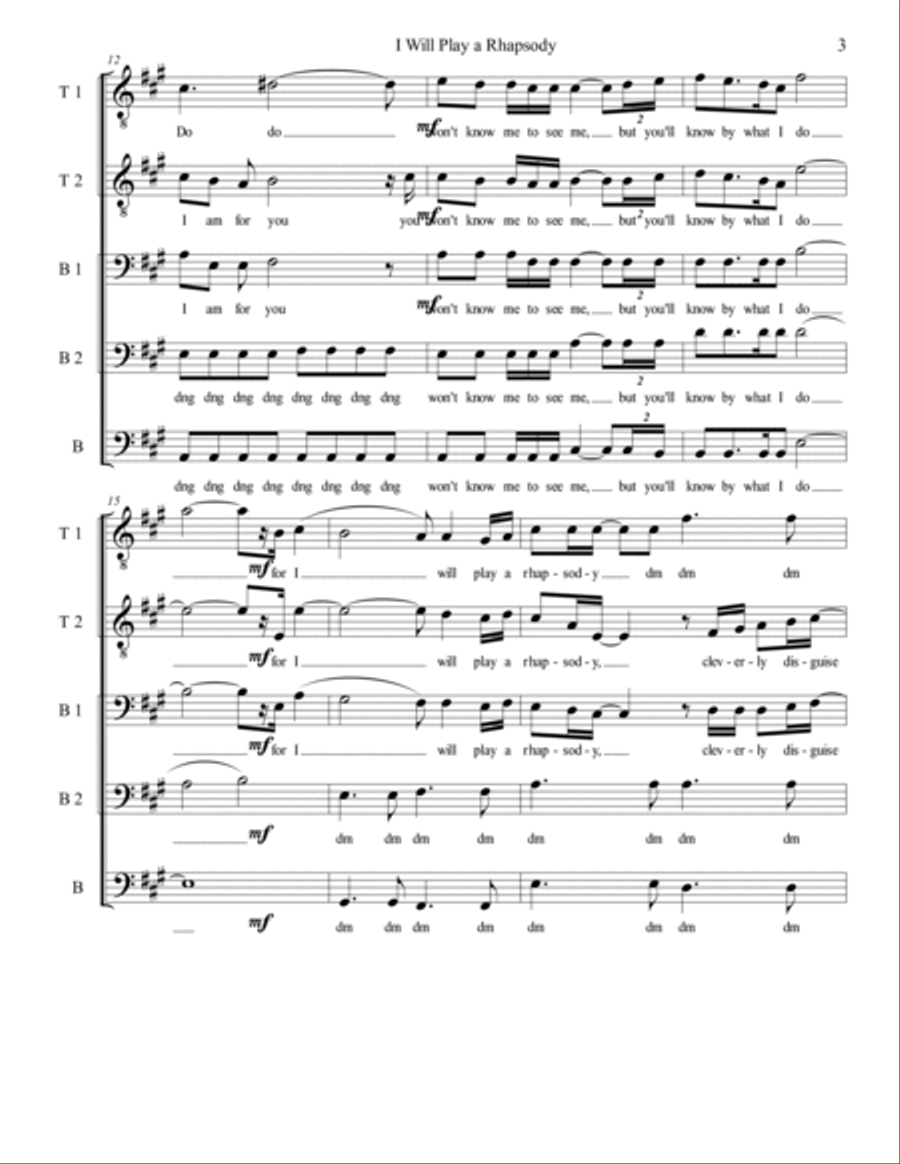 I Will Play A Rhapsody I Will Play A Rhapsody Tenor Voice scores gallery preview page 3
