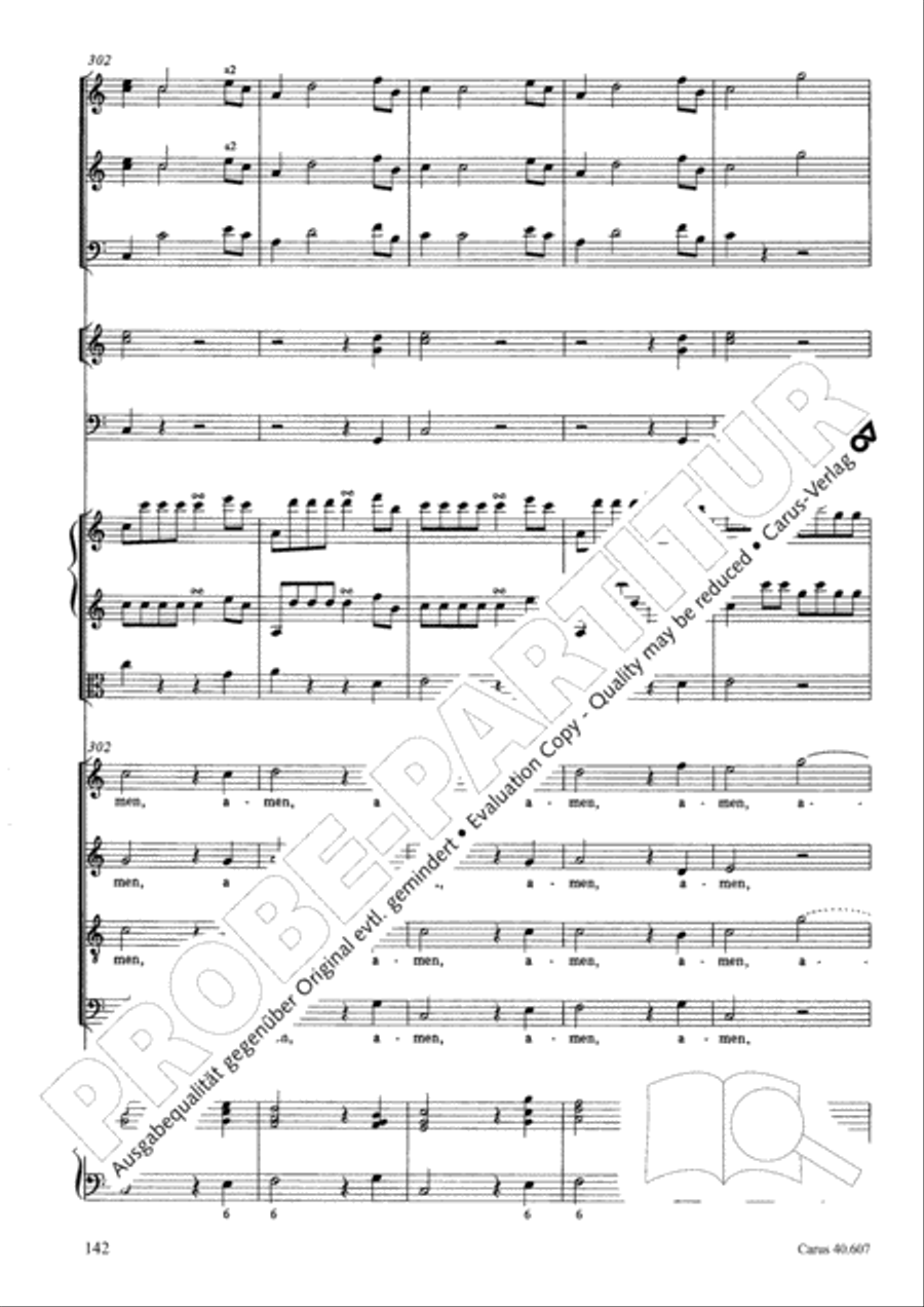 Mass in time of war (Missa in tempore belli) 4-Part scores gallery preview page 152