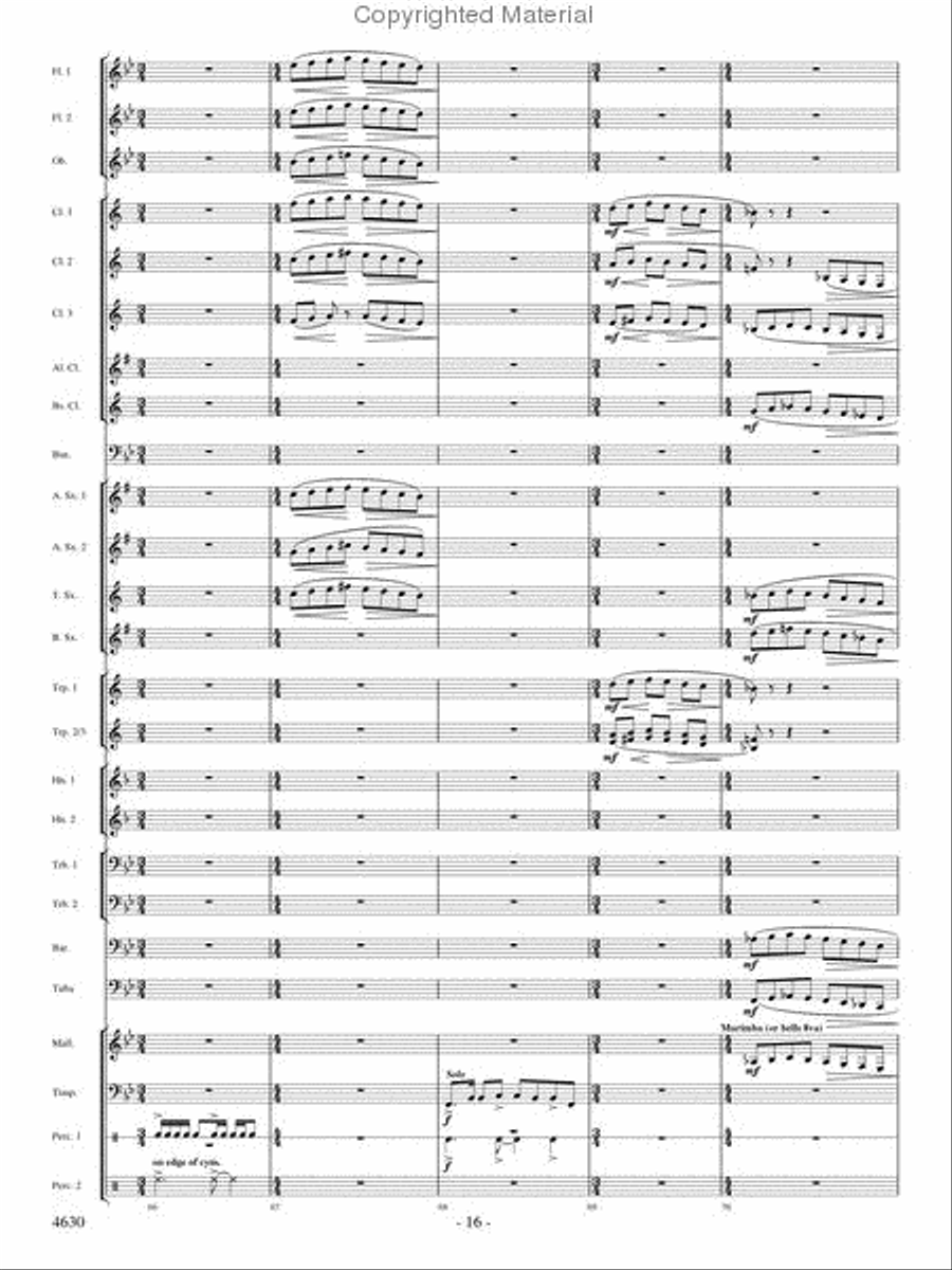 Joyous Alleluias Concert Band scores gallery preview page 15