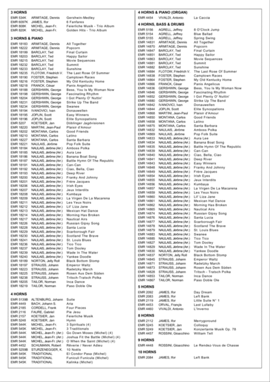 Gershwin Medley Horn scores gallery preview page 4