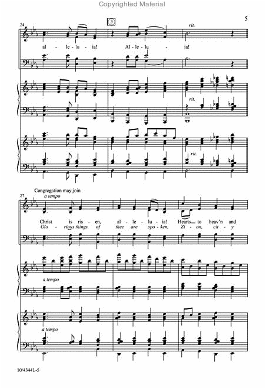 Easter Hymn of Praise 4-Part scores gallery preview page 5
