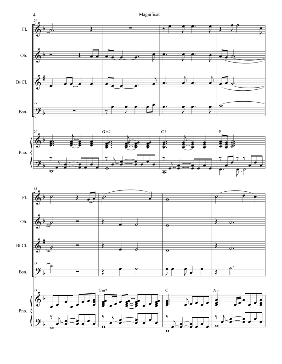 Magnificat Woodwind Quartet scores gallery preview page 4
