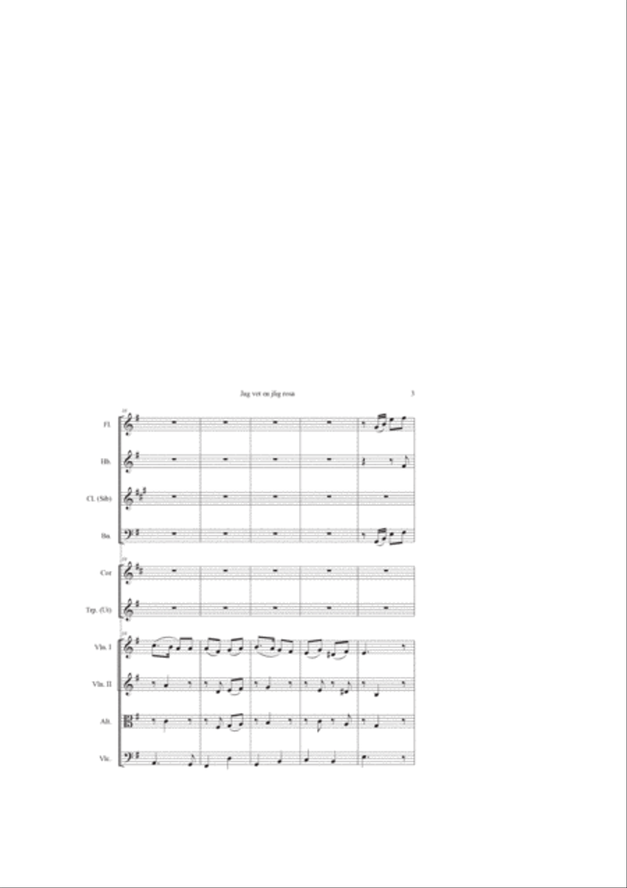 Jag vet en jlig rosa Chamber Orchestra scores gallery preview page 3