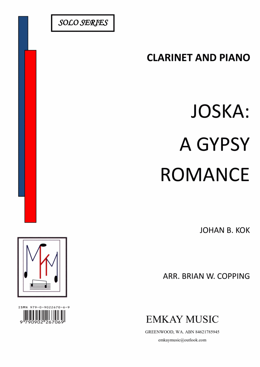 JOSKA: A GYPSY ROMANCE – CLARINET & PIANO Clarinet Solo scores gallery preview page 1