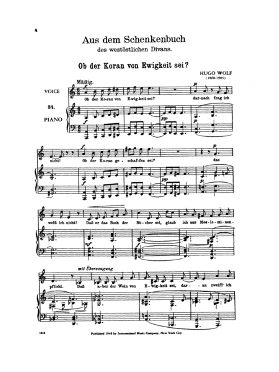 48 Songs On Poems By Goethe (G.) Original Keys - Volume IV Voice Solo scores gallery preview page 2