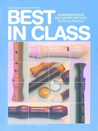 Book cover for Best in Class Recorder Method - Piano/Guitar Accompaniment