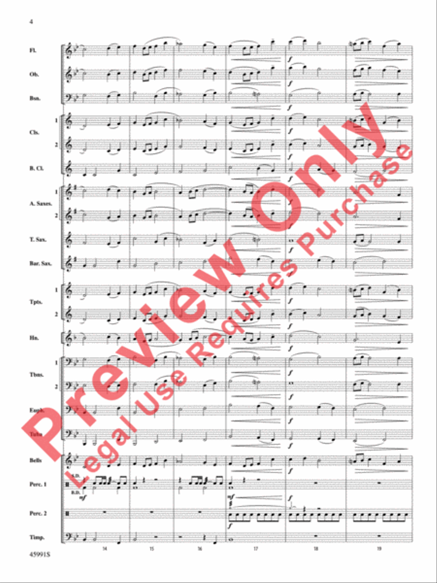 Snowfall Concert Band scores gallery preview page 5