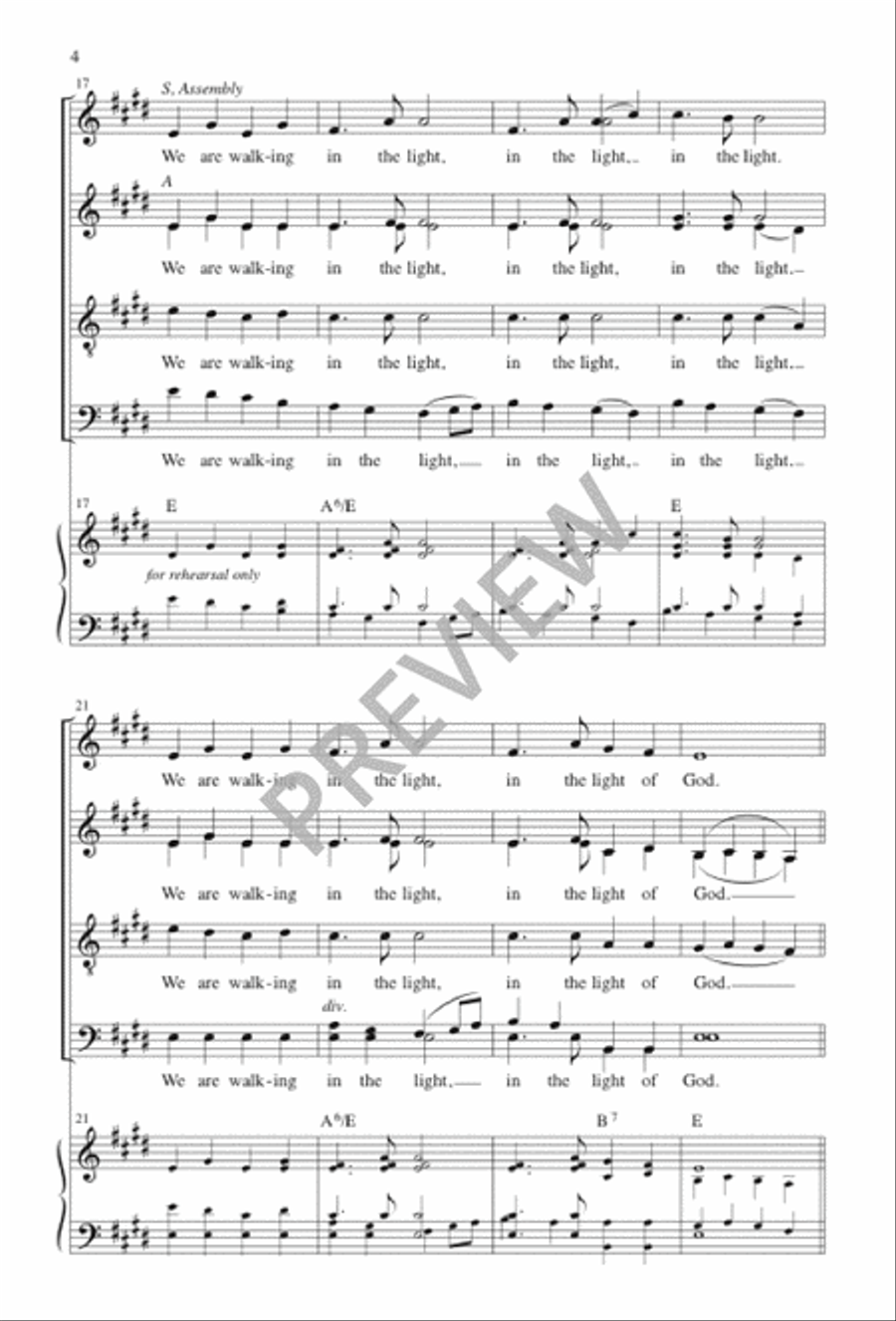 Two Songs of Light 4-Part scores gallery preview page 5