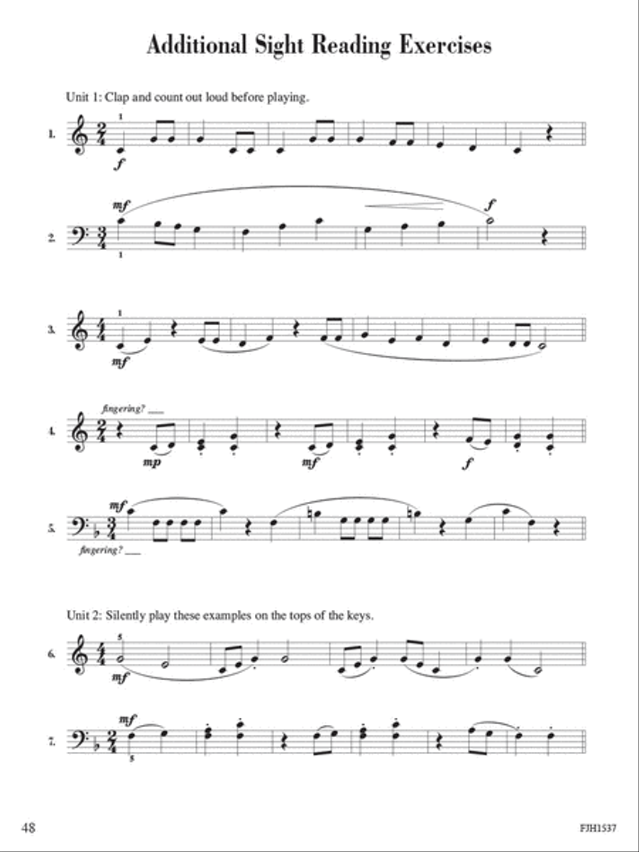 Sight Reading & Rhythm Every Day, Book 2A Piano Method scores gallery preview page 4