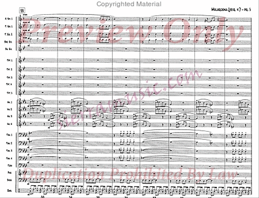 Malaguena Jazz Ensemble scores gallery preview page 6
