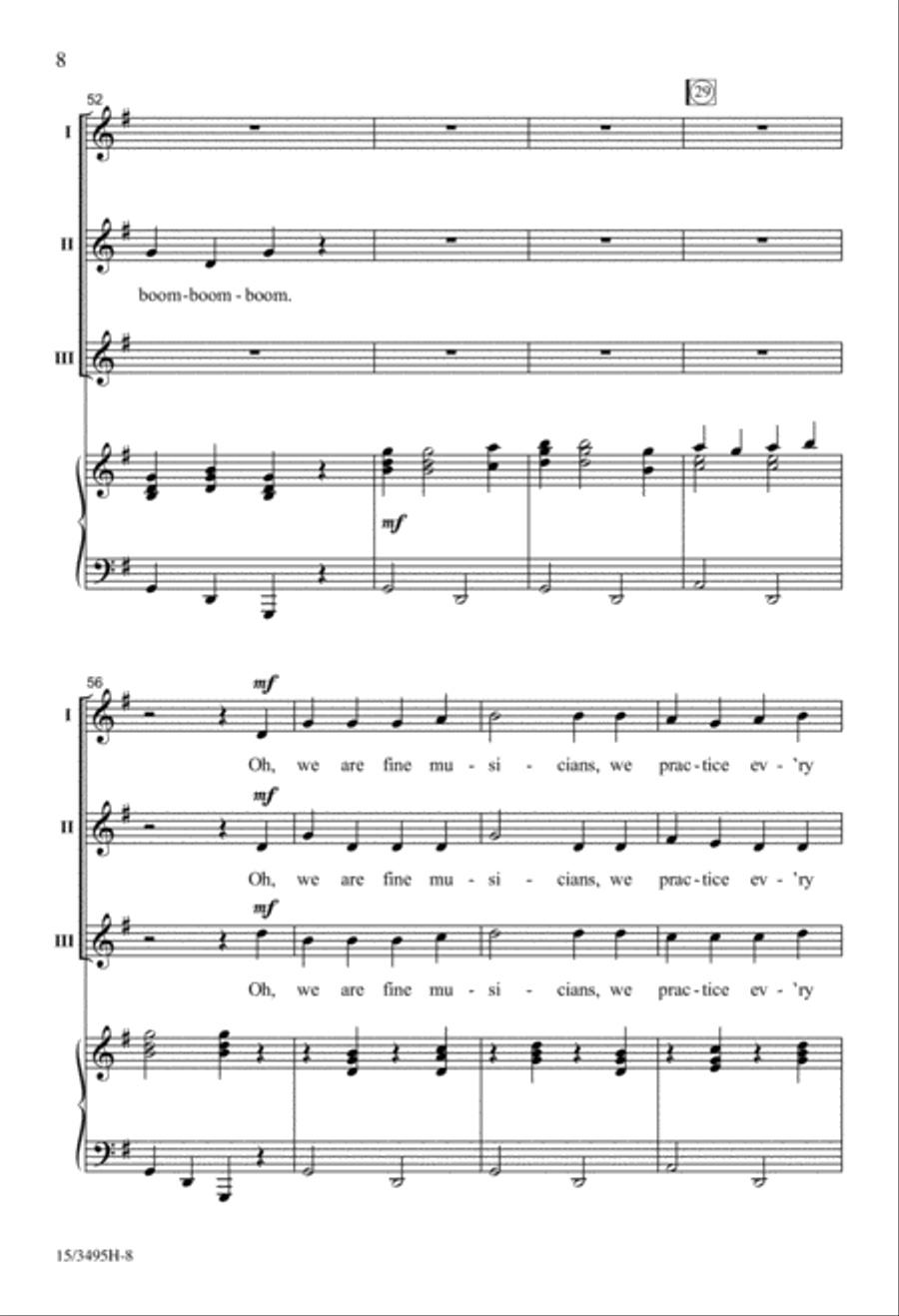 Oh, We Are Fine Musicians 2-Part scores gallery preview page 8