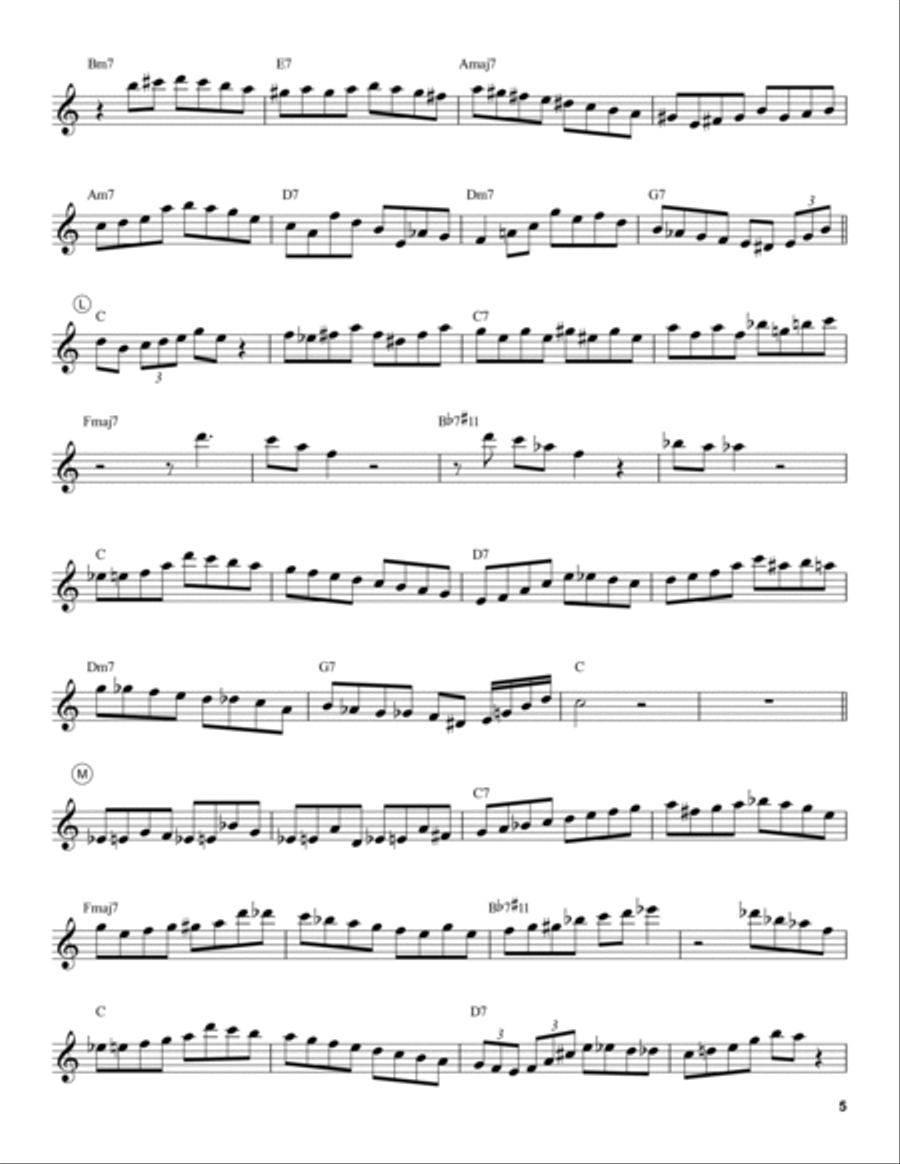 Cherokee (Indian Love Song) Tenor Saxophone scores gallery preview page 5