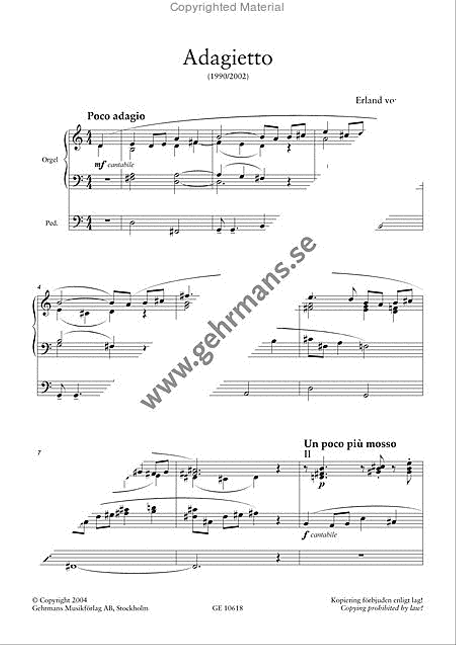 Adagietto Adagietto Organ Solo scores gallery preview page 2