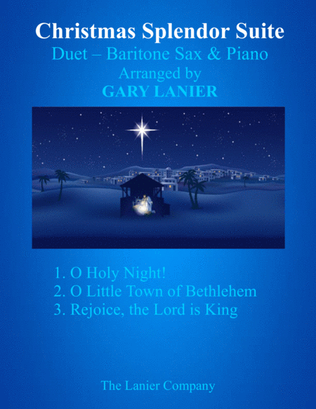 Book cover for CHRISTMAS SPLENDOR SUITE (Baritone Sax and Piano with Score & Parts)