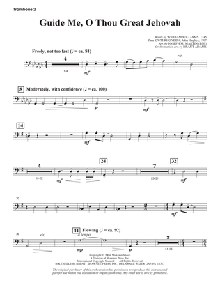 Book cover for Guide Me, O Thou Great Jehovah (arr. Joseph M. Martin) - Trombone 2