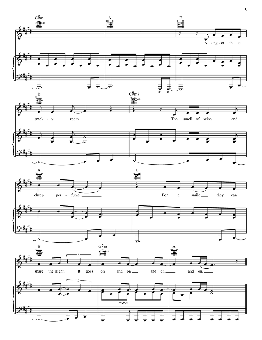 Don't Stop Believin' Acoustic Guitar scores gallery preview page 3