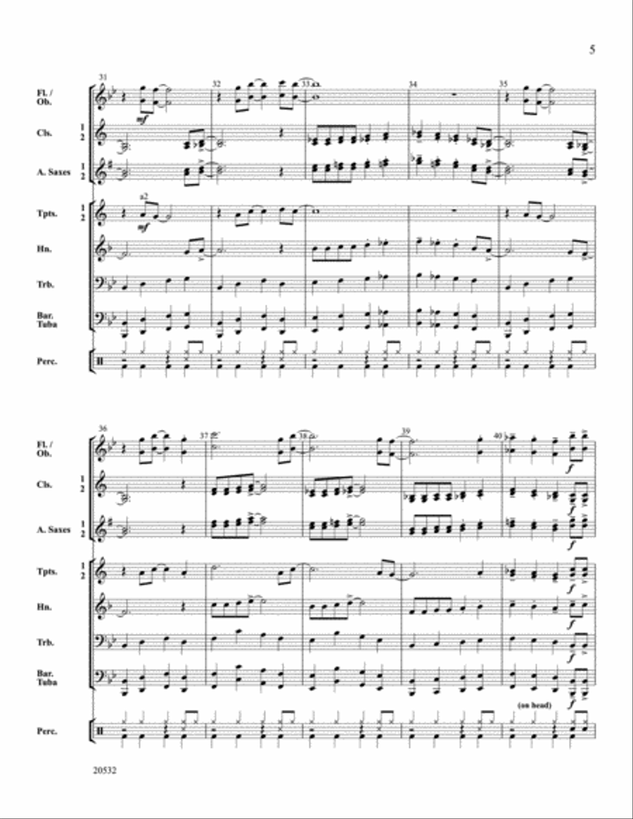 Big Band Bop Concert Band scores gallery preview page 5