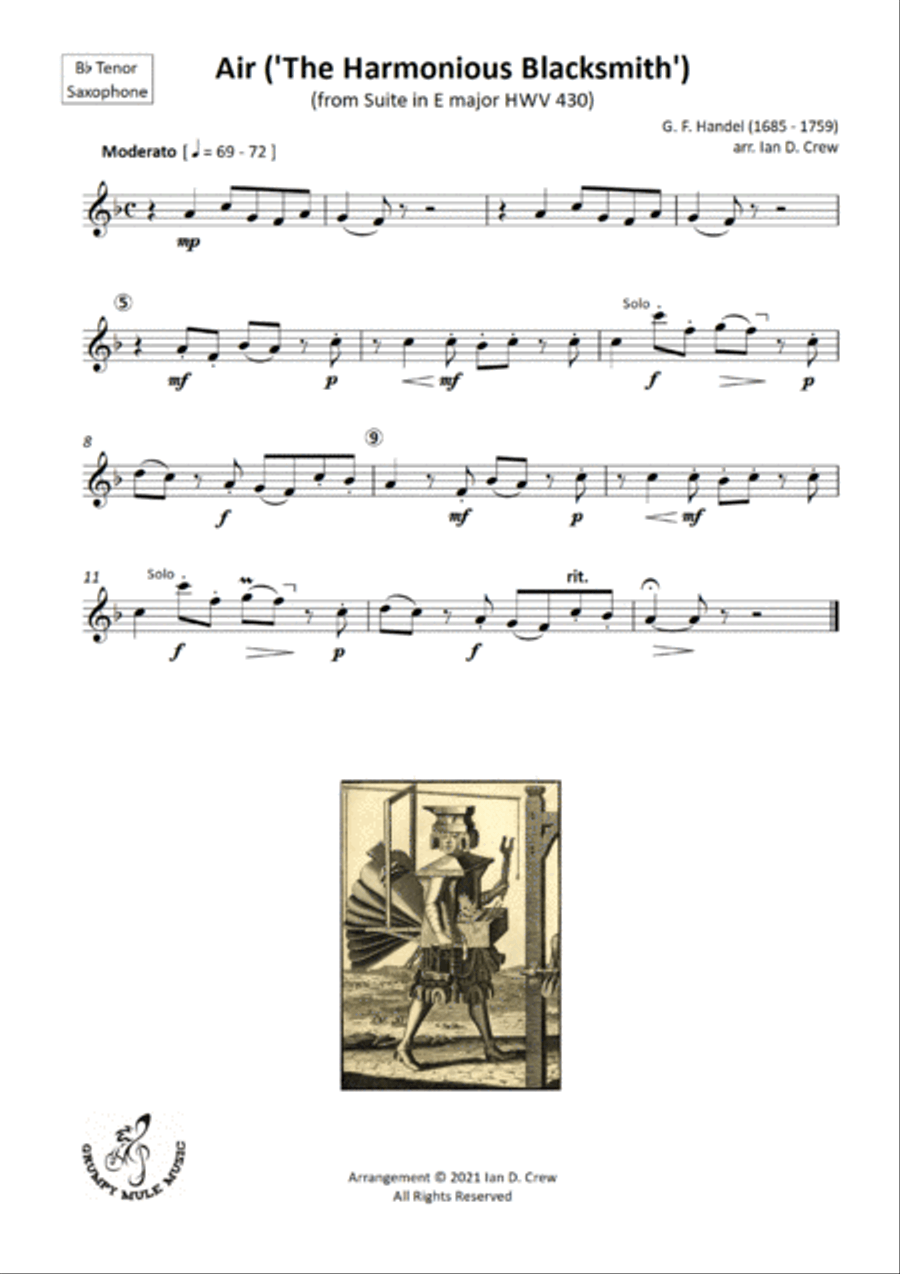 3 by Handel Woodwind Quartet scores gallery preview page 6