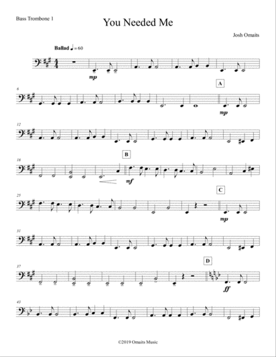 Now And Forever (you And Me) Brass Ensemble scores gallery preview page 1