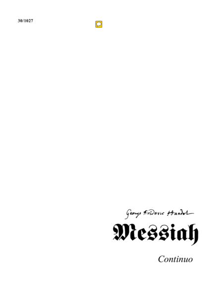 Messiah - Continuo