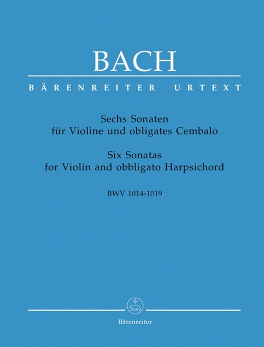 Bach - 6 Sonatas Bwv 1014-1019 Violin/Piano Or Harpsichord