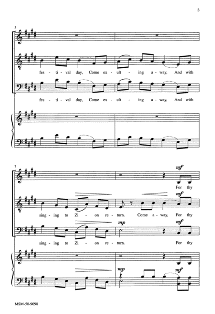 Come Away to the Skies SSATB scores gallery preview page 3